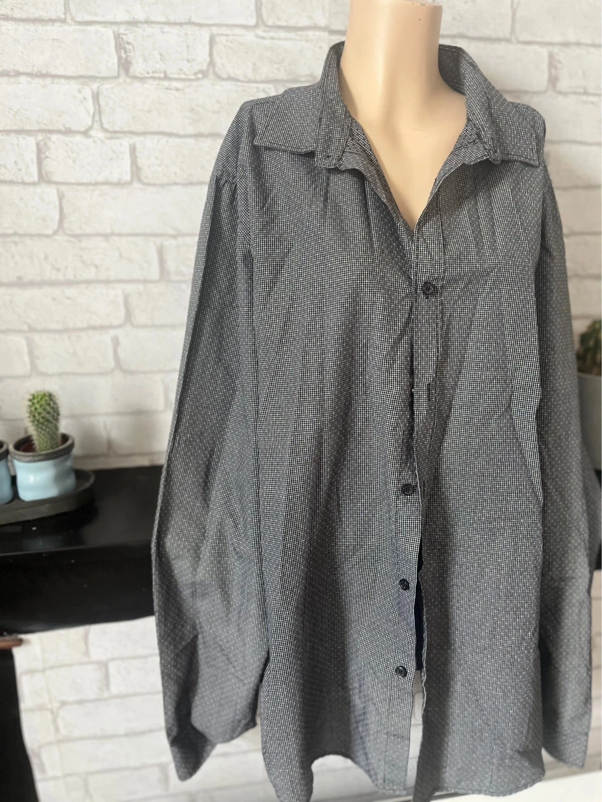 Camisa gris con estampado – Talla 44/46 – In Extenso – photo 3